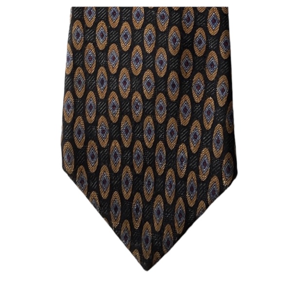 🎉. Britches of Georgetown Tie Silk Men’s Black Blue Orange Excellent Con… - Picture 1 of 5